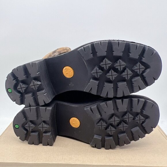 Timberland Kinsley 6-Inch Waterproof Black/Faux Fur Boots Lace Up Platform US 8 - Picture 9 of 12